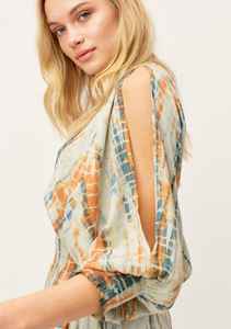 เดรสสั้นมินิเดรสสั้นสำหรับผู้หญิงเสื้อทูนิคมัดย้อมทำด้วยมือสำหรับชายหาดวันหยุดฤดูร้อนน่าดึงดูด2025 - Product Image 4