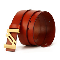 Ceinture en cuir véritable pour hommes, fabrication artisanale, durable, avec boucle en laiton massif, pour adultes, décontractée et habillée