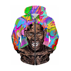 Sudadera con capucha con estampado de sublimación 3D para hombre, patrón sólido antiarrugas, jersey de lana de algodón 100%, sudaderas con capucha de poliéster, diseño de ropa deportiva - Product Image 3