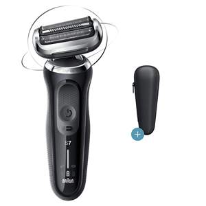 Afeitadora Eléctrica de Láminas para Hombre, Negra, con Cuchillas Triples y Dobles, Resistente al Agua IPX7, en Alemán, Afeita Cuerpo y Barba, Lavable - Product Image 5