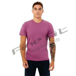T-shirt en poly coton confortable et visible pour hommes, personnalisé pour la mode de conception de sonnerie à impression bouffante avec tissu tricoté - Product Image 2