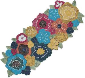 Star Design Multi-Color Design Beaded Fabric Decorative Indian Handmade Place Mat Coaster Table Runner <b>Set</b> Best Indoor Designs - Product Image 3