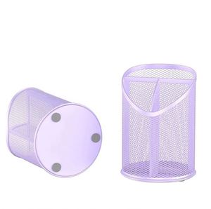 ที่ใส่ปากกาและดินสอแบบตาข่ายโลหะ 3 ช่องสำหรับจัดระเบียบโต๊ะทำงาน - Product Image 4