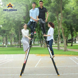 EN131 Standard Aluminum Multi-Functional Multiposition <b>Folding</b> <b>Ladder</b> 4x6 Steps for Home Use Made in Vietnam - Product Image 3