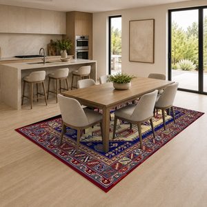 Tapis de salon en chenille antidérapant, imprimé numériquement, style moderne et vintage, rouge bordeaux, lavable en machine, vente en gros RUGS DEPOT LXDP-0416 - Product Image 4