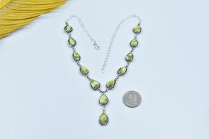 Collar de racimo de turquesa Palomino, joyería de plata de ley hecha a mano con cadena ajustable de 18 pulgadas para mujer - Product Image 3