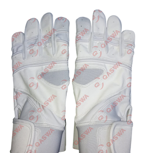 Prix de gros Nouveau style Gants de frappe de baseball en cuir à manchette longue de conception personnalisée de couleur blanche - Product Image 6