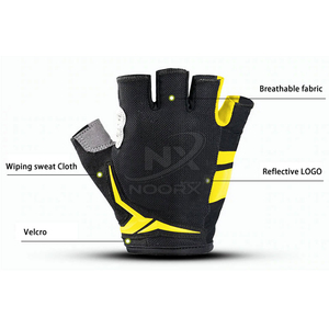 Gants de vélo fabriqués au Pakistan, prix bas, demi-doigts, haute qualité, gants de vélo pour hommes - Product Image 3