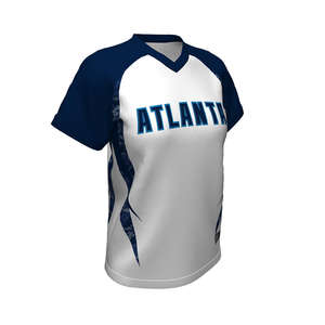 Maillot de baseball à col en V pour hommes de haute qualité pull en polyester semi-ajusté avec impression par sublimation 3D style de chemises pour garçons - Product Image 1