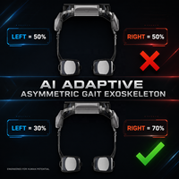 Système de soutien de hanche exosquelette intelligent avec reconnaissance de la marche adaptative par IA et assistance bilatérale indépendante pour la marche