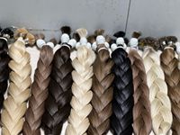 Extensions de cheveux humains naturels lisses en vrac, longueur 6-30 pouces, qualité 9A, pour tissage