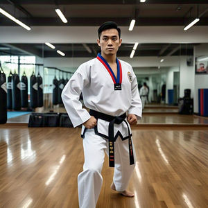 Uniforme de Taekwondo à la mode professionnel personnaliser les uniformes de Taekwondo d'arts martiaux costume de Taekwondo de combat compétitif - Product Image 4