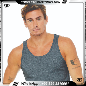 Le plus récent personnalisé Private Label Singlet hommes haut de sport sans manches sport débardeur coton vêtements de sport débardeurs décontractés - Product Image 5