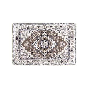 Alfombra de Baño Personalizada de Chenilla con Borde de Borlas, Antideslizante, Lavable a Máquina, con Patrón Impreso, Absorbente y Afelpada para Hotel y Hogar - Product Image 1