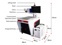 Machine de gravure laser à fibre 20W 50W Machine de marquage laser UV METAL