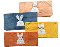 Serviette de bain en polaire pour adulte, couleur unie corail, en polyester, logo brodé, séchage rapide, super absorbante, écologique, personnalisable