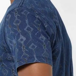 เสื้อยืดลำลองโอเวอร์ไซส์สำหรับผู้ชายผ้าฝ้ายพิมพ์ลายสีดำ - Product Image 3