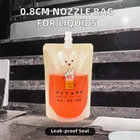 Sacs refermables transparents personnalisés pour liquides, 5 ml, 100 ml, 300 ml, à poser, avec fermeture éclair