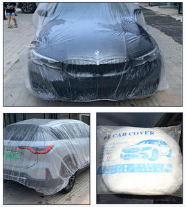 Vente en gros de housse de voiture jetable pour vêtements de voiture housse transparente anti-poussière anti-pluie pour voiture complète - Product Image 6