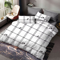 Vente en gros Ensemble de housse de couette moderne à imprimé léopard Literie douce et agréable pour la peau comprenant 1 housse de couette et 2 taies d'oreiller
