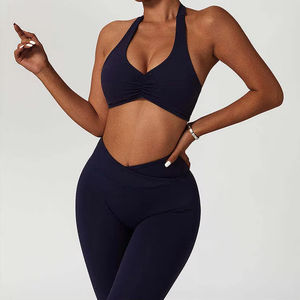 Ensemble de leggings de soutien-gorge de yoga à dos nageur à soutien élevé personnalisé pantalon de yoga de fitness et d'entraînement pour femmes - Product Image 4