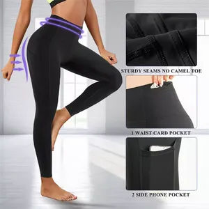 Wholesale <b>Leggings</b> Bulk High Waist Soft Tight Tummy Control for Woman Fitness Custom 23 Colors Black Yoga <b>Leggings</b> for Girls - Product Image 5