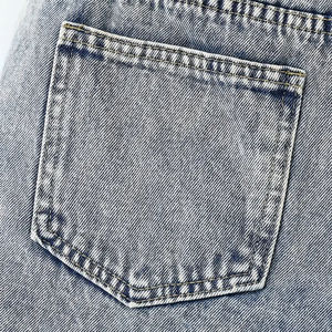 2025 nuevos pantalones cortos de mezclilla de mujer grises de algodón 100% de tiro bajo de alta calidad personalizados estilo informal, pantalones cortos de estilo angustia para mujer - Product Image 5