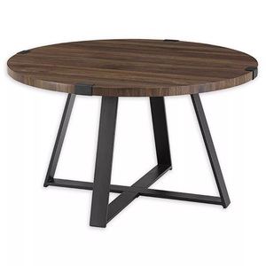 โต๊ะกาแฟไม้มะม่วงแข็งแบบยืดได้สไตล์อุตสาหกรรมทันสมัยผิววอลนัทสีเข้มสำหรับเฟอร์นิเจอร์ห้องนั่งเล่นในบ้าน - Product Image 1