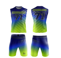Ensemble d'uniformes de football américain 7v7 pour adultes, entièrement sublimés, respirants, grandes tailles, haute qualité, personnalisables, vente en gros 2025