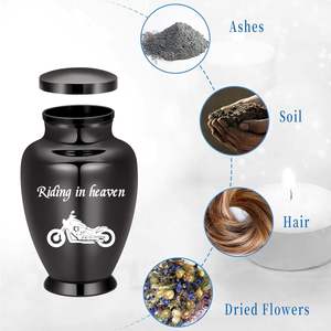 Urna de motocicleta de acero inoxidable para cenizas humanas para mujeres, hombres, urnas funerarias decorativas para cenizas, recuerdo, urna de tamaño personalizado - Product Image 3
