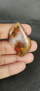 Cabujón de ágata musgo escénico de alto grado, piedra preciosa suelta Multicolor Natural para fabricación de joyas, modelo UDGEMS 321, tamaños mixtos 5-8mm - Product Image 3