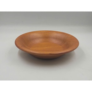 Plato de goma de madera minimalista de Color Natural personalizable, forma redonda ecológica, platos y platos de Vietnam OEM/ODM - Product Image 2