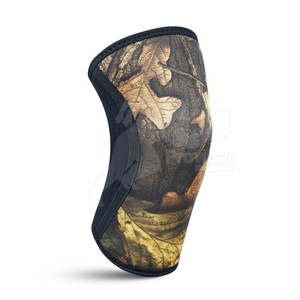 Logotipo reversible Compresión de neopreno Mangas de rodilla de 5mm Bajo MOQ Logotipo personalizado Mangas de rodilla - Product Image 5