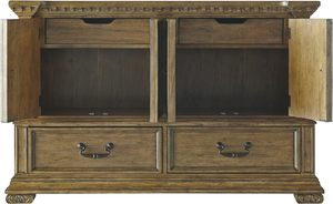 Malinda <b>Sideboard</b> Made of Solid Mahogany Wood with Wood Carvings and Spacious Storage with a Natural Oil Finish. - Product Image 4