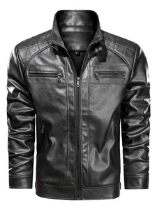 Chaqueta de motorista de piel de cordero genuina para hombre, chaqueta de cuero ligera informal, chaquetas artesanales de cuero - Product Image 6