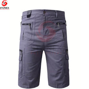 กางเกงขาสั้นคาร์โก้ผู้ชายแบบสวมใส่สบาย ระบายอากาศได้ดี ขนาดใหญ่พิเศษ พร้อมปักโลโก้ตามสั่ง ขายส่ง - ผ้าฝ้ายคุณภาพสูง แห้งเร็ว แฟชั่นทันสมัย - Product Image 1
