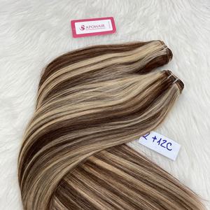 Cheveux Trame Machine Cutible Aligné Remy Vierge Russe Droite Double Trame Produits Capillaires Sans Chimiques - Product Image 5