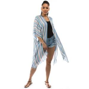Marcus Adler Modern Summer Topper Tecnica di stampa a righe blu brillante - Product Image 1