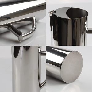 Pichet à eau durable en acier inoxydable avec couvercle en verre et métal pour un usage commercial pour l'approvisionnement en vrac de restaurant disponible - Product Image 5