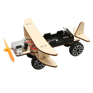 OKYN2133 in legno fai da te aereo aliante elettrico Kit scuola progetti scienza esperimento Kit giocattoli scienza aereo giocattolo - Product Image 1