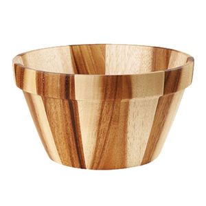 Tazón de Madera de Estilo Moderno con Acabado Vintage para Decoración de Mesa de Comedor y para Servir Ensaladas y Frutas - Product Image 1