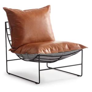 Chaise de salle à manger sans accoudoirs en cuir véritable avec design capitonné pour la maison, le bureau, le salon, le bar à domicile, la cave à vin, l'entrepôt - Product Image 1