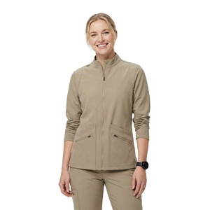 Blouson de travail athlétique personnalisable, prix de gros, fermeture éclair frontale, poches plaquées superposées, uniforme extensible, blousons de travail sur mesure - Product Image 1