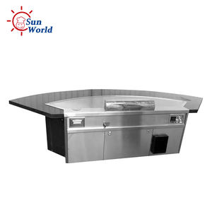 Ресторан на заказ, японский коммерческий плоский столешница из нержавеющей стали, индукционный газовый электрический стол для гриля Hibachi Teppanyaki - Product Image 5