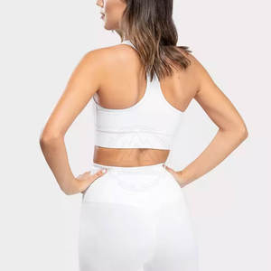 Venta directa de fábrica Conjunto de Yoga de gimnasio para mujer de alta fabricación Ropa deportiva sin costuras para tallas grandes Patrón sólido - Product Image 4