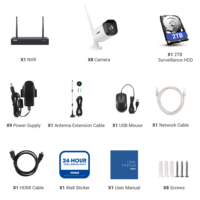 ANNKE 8-Kanal 5MP NVR mit 8 Stück 3MP WLAN CCTV Kamera-Set für die Hausüberwachung mit 2TB KI-Erkennung Netzwerk-Sicherheitskamera