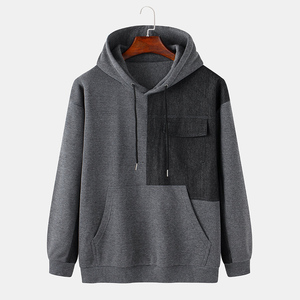 Sudadera con capucha de lana de invierno 3D bordada con diseño personalizado de algodón de alta calidad 100% para hombres - Product Image 1