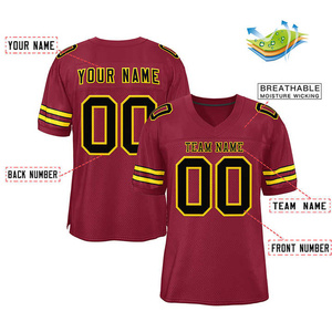 Maillot de Football américain de sport en maille respirante Logo personnalisé Uniforme athlétique confortable et durable Vêtements de jeu d'entraînement élégants - Product Image 4