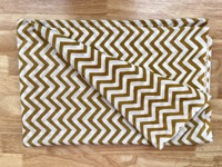 Tissu en coton imprimé chevron moutarde, motif géométrique, textile en coton de qualité supérieure, design moderne en zigzag, tissu en coton doux
