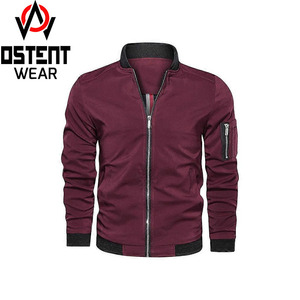Por encargo de la calle bordado Logo parches de invierno burbuja bombardero chaqueta soporte al por mayor tamaños más grandes tela de lona para los hombres - Product Image 1